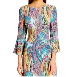 Tommy Hilfiger Jaipur Paisley Bell Sleeve Dress